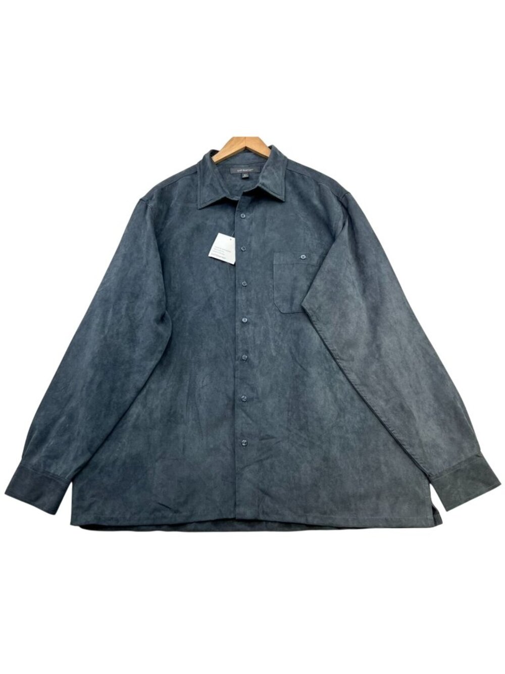 Croft & Barrow Men's Button-Up Casual Shirt Long Sleeve XLT Blue Solid Pocket